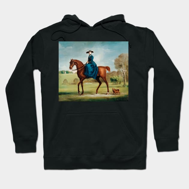 Lady back riding horse Hoodie by RosMir